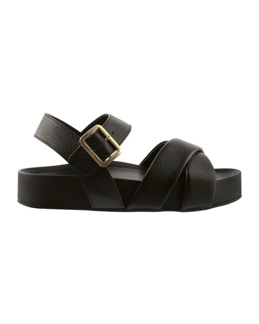 Högl Black Schwarze Sandale Mit Kreuzriemen Katie