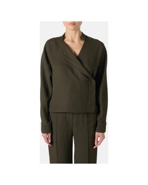 IRO Overhemden ,Groen ,Wol Paquita Wrap Top in het Green