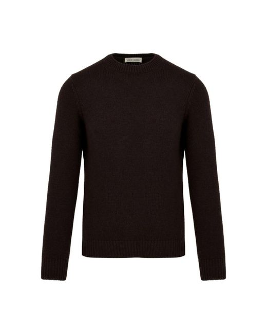 FILIPPO DE LAURENTIIS Black Round-Neck Knitwear for men