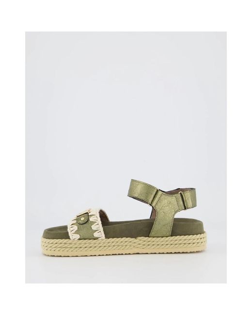 Flat Sandals di Mou in Metallic