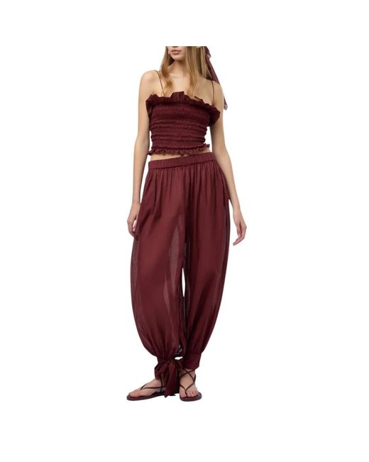 ANDAMANE Red Wide Trousers