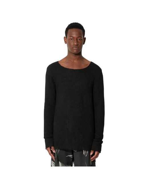 424 Gestrickter langarm pullover in Black für Herren