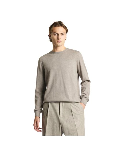 Fay Rundhals-Strickpullover in Gray für Herren