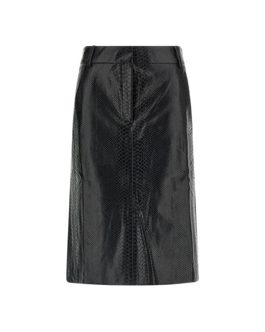 ANDAMANE Black Midi Skirts