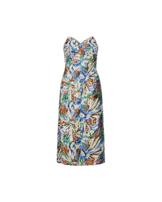 Rabanne Robe Jurk Halflang in het Blue