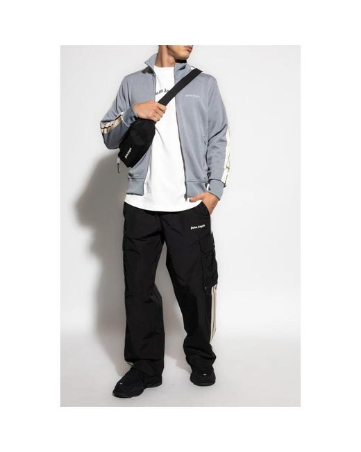 Palm Angels Hoodies & Sweatvesten ,Grijs ,Leer Sweatshirts & Hoodies in het Blue voor heren