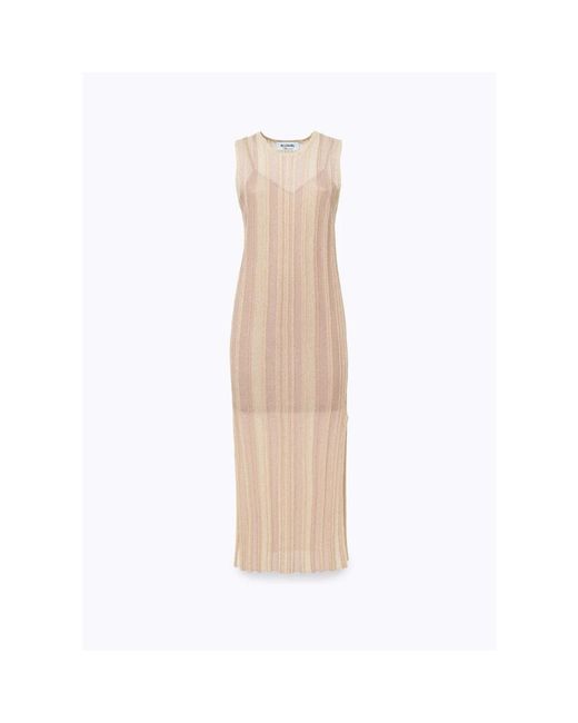 Blugirl Blumarine Natural Knitted Dresses