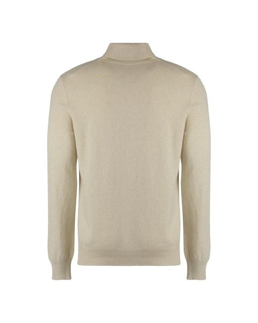 Moorer Truien & Vesten ,Kasjmier Cashmere Turtleneck Pullover, Ribbed Knit Edges in het Gray voor heren