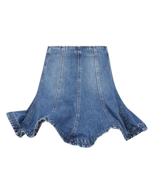 MSGM Blue Gonna-Style Mit Reißverschluss Hinten