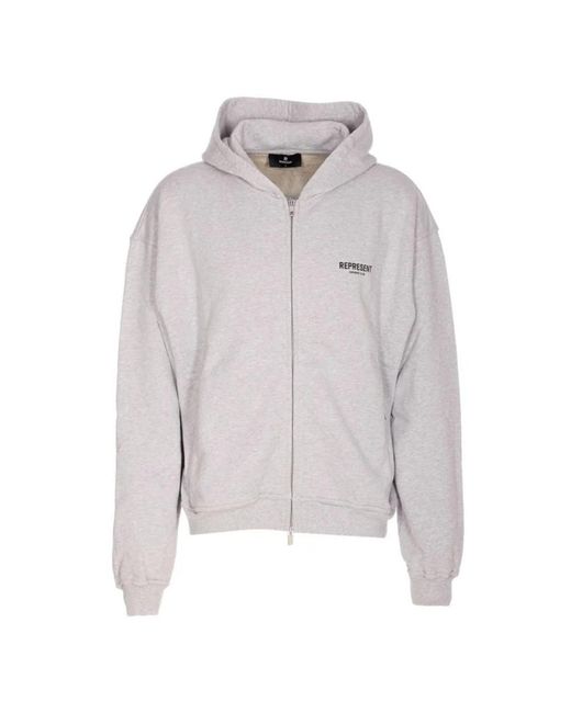 Represent Gray Zip-Throughs for men