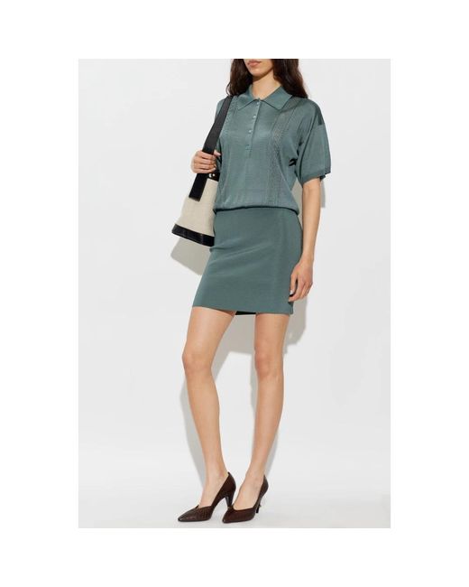 Knitted Dresses Versace de color Green