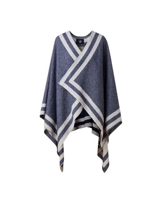 Fusalp Blue Grafisches wollponcho