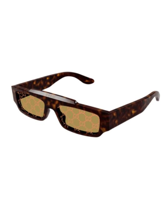 Gucci Brown Stylische sonnenbrille für modebewusste personen