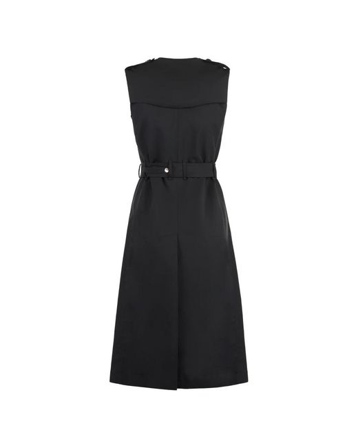 Moorer Jassen ,Zwart ,Mouwloze Trenchcoat Met Riem in het Black