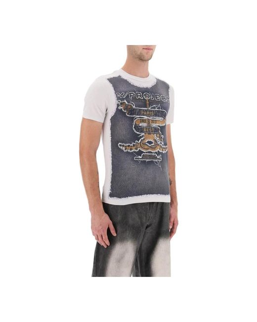Y. Project Trompe loeil crewneck t-shirt in Gray für Herren