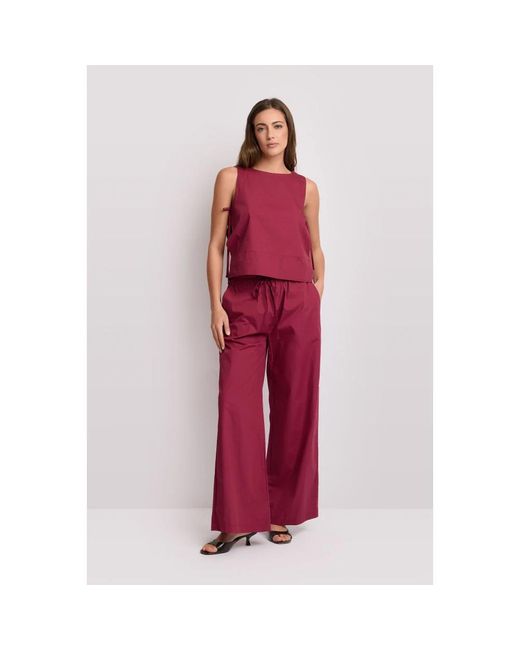 Kocca Red Sleeveless Tops