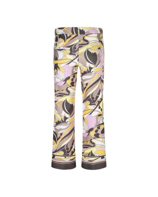 Cambio Multicolor Straight Trousers