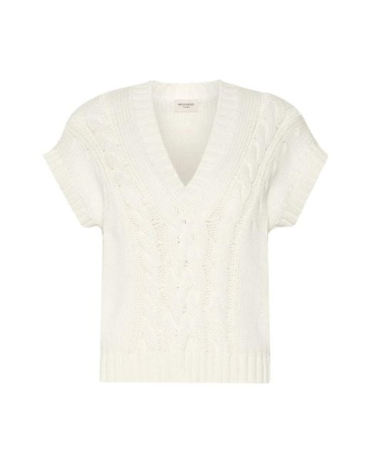 Weekend by Maxmara White V-Neck Knitwear