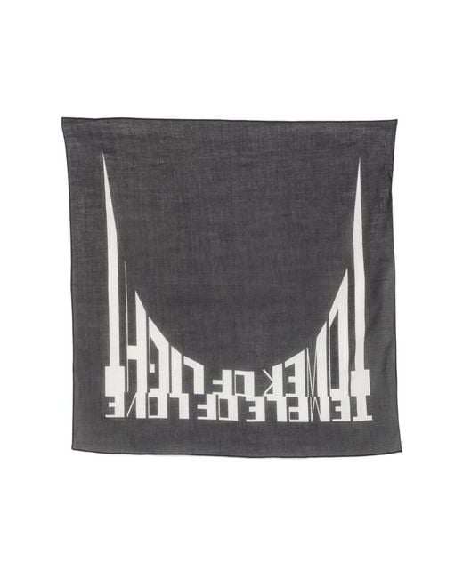 Rick Owens Black Scarves