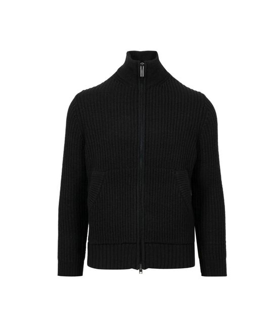 Zip-Throughs di Paolo Pecora in Black da Uomo