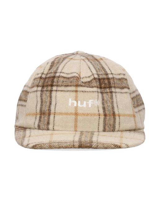 Huf Accessoires ,Nylon Geruite Flanellen A-Frame Pet Havermout in het Natural voor heren