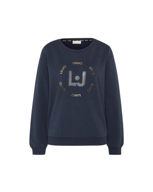 Liu Jo Blue Casual sweatshirt mit stil