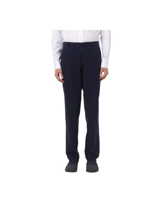 Straight Trousers Luigi Bianchi de hombre de color Blue