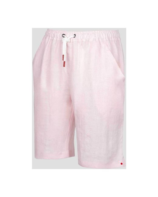 Kiton Pink Casual Shorts for men