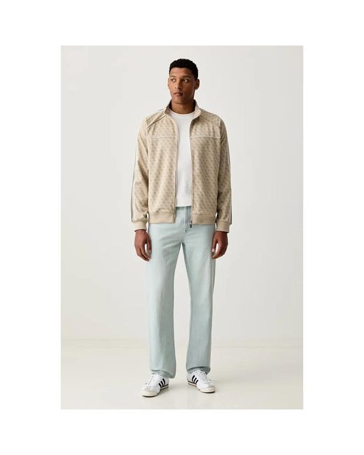 Guess Parimo Zip Sweatshirt in het Natural voor heren