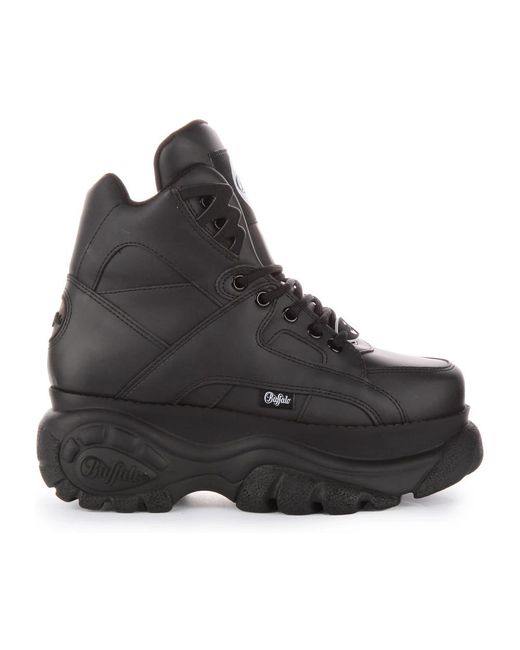 Buffalo Black Lace-Up Boots