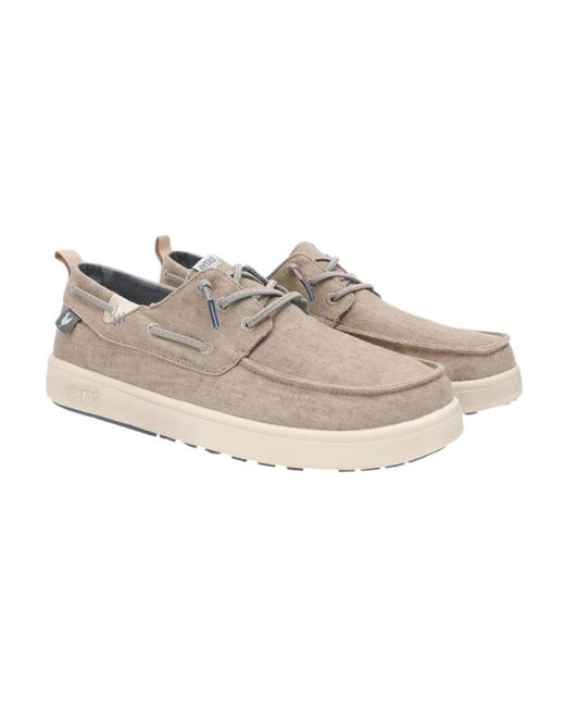 WALK IN PITAS White Boat Shoes for men
