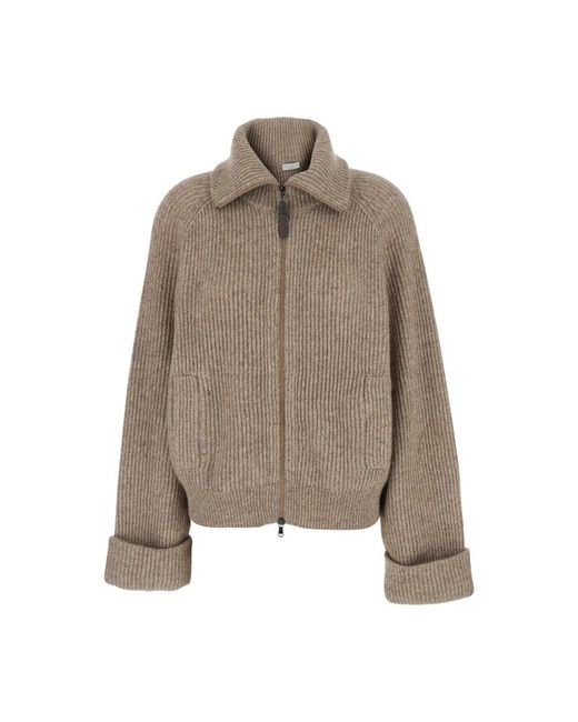 Cardigans Brunello Cucinelli de color Brown