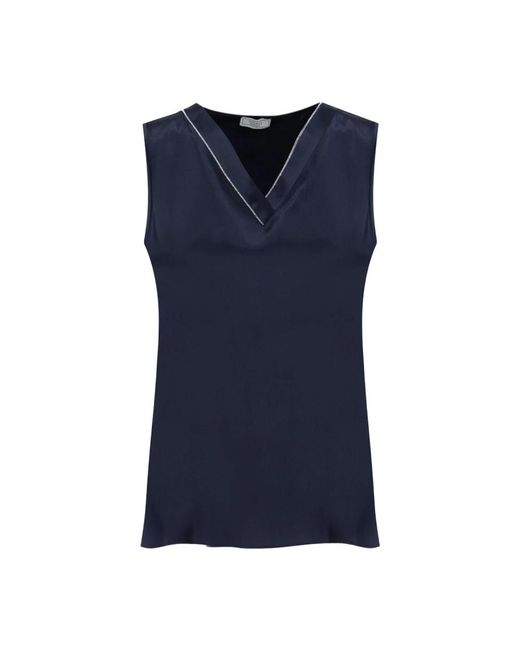 Sleeveless Tops di Peserico in Blue