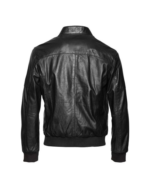 Bugatti Herren Lederjacke Bumauro in Black für Herren