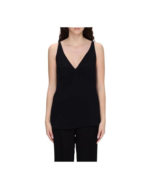 Sleeveless Tops di MEIMEIJ in Black