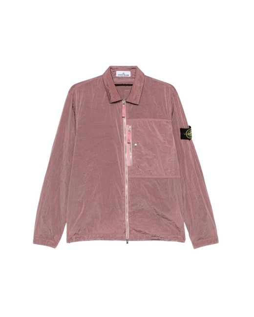 Stone Island Purple Light Jackets for men