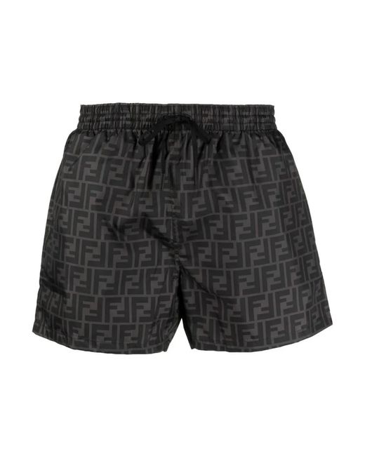 Fendi Badmode ,Zwart ,Boxer Mare Modieuze Zwemkleding in het Black voor heren
