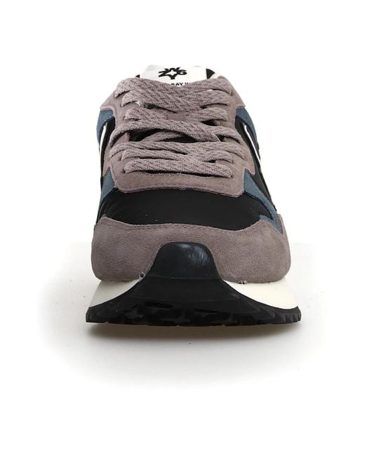 W6yz Blue Technical Fabric Chunky Sneakers for men