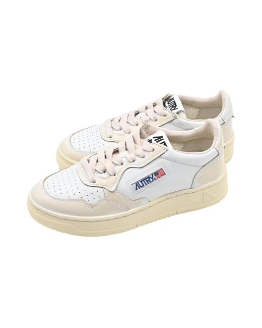 Autry White Vintage low top weiße leder sneakers