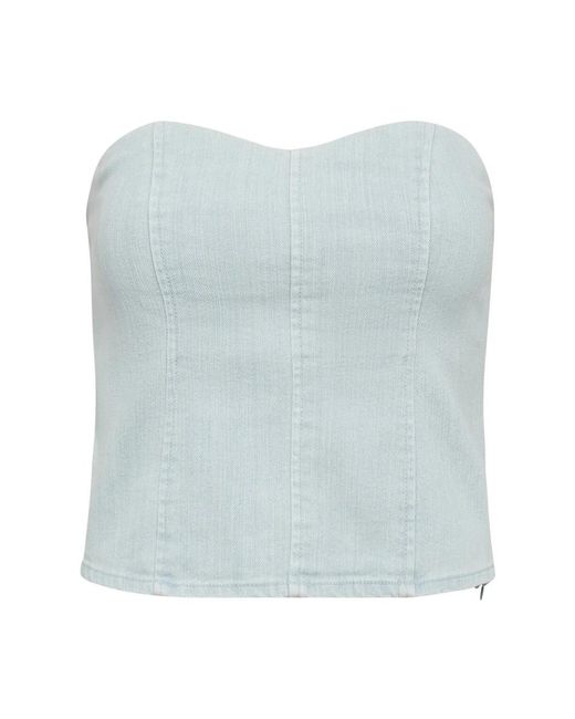 co'couture Blue Sleeveless Tops