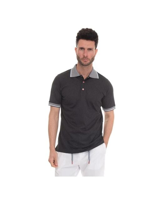Kiton Black Polo Shirts for men