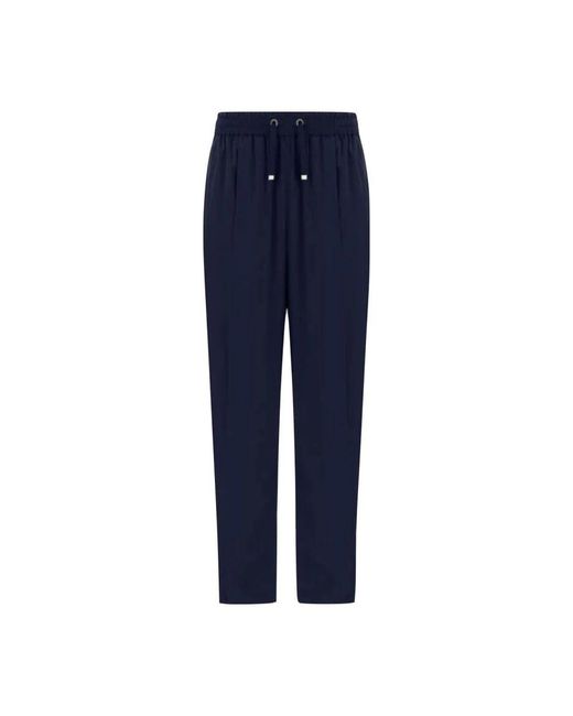Herno Broeken ,Blauw ,Nylon Nylon Broek Met Trekkoord En Elastische Tailleband in het Blue