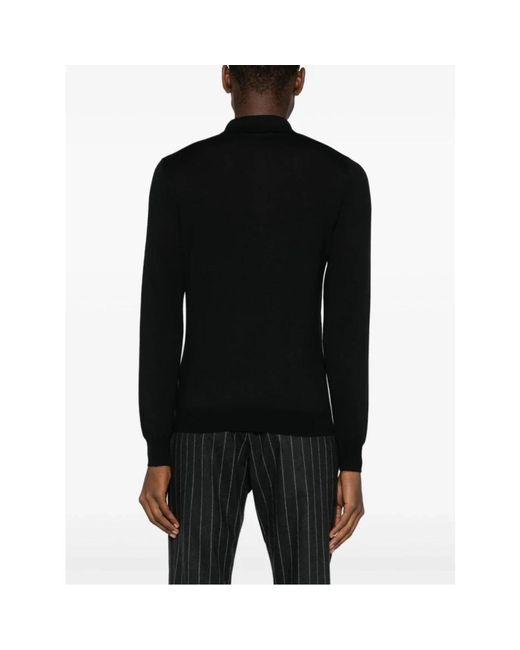 Tagliatore Black Polo Shirts for men
