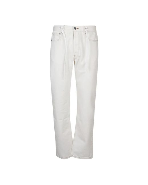 A.P.C. White Straight Jeans for men