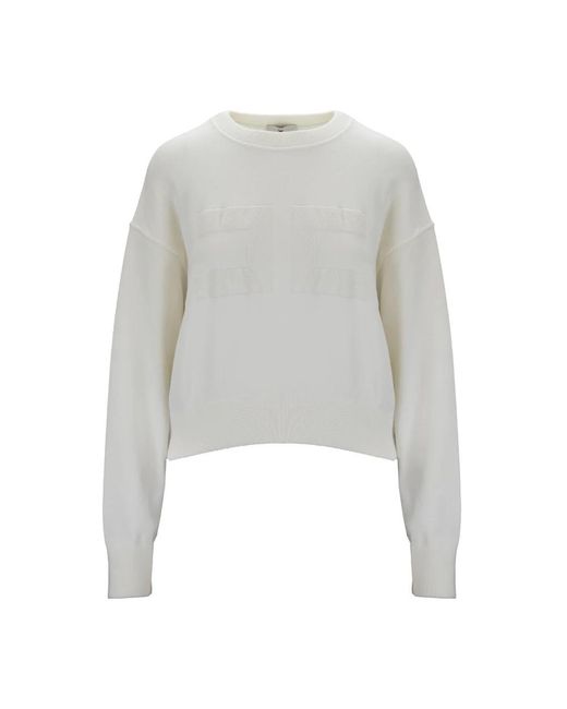 Elisabetta Franchi Gray Round-Neck Knitwear