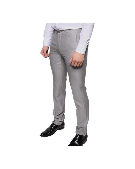 Dolce & Gabbana Gray Slim-Fit Trousers for men