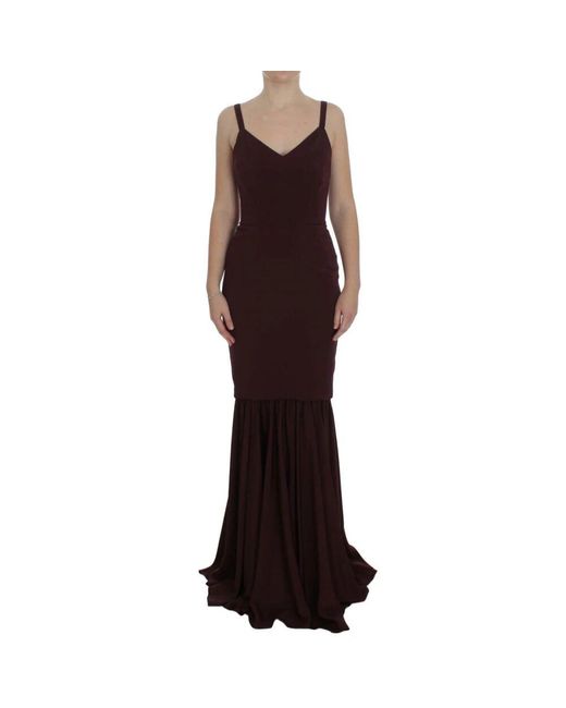 Dolce & Gabbana Brown Maxi Kleider