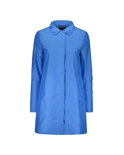 Moorer Blue Techno-stoffjacke mit logodetail