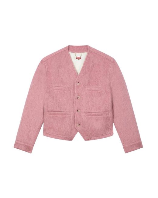KENZO Collarless Jacket in het Pink