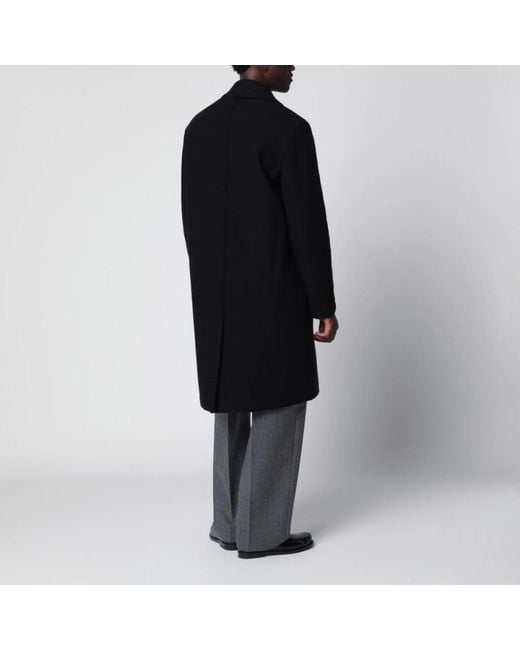 Harris Wharf London Black Double-Breasted Coats for men